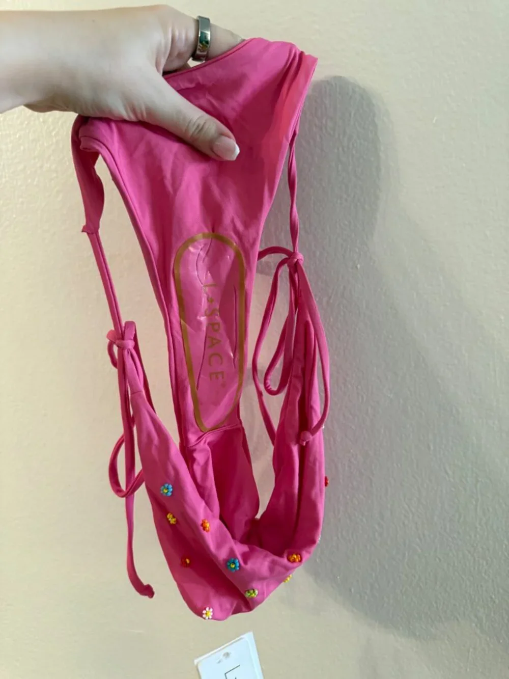 Frankie's Bikinis NWT Beaded Brittany top M medium beaded Lennox bottom L large